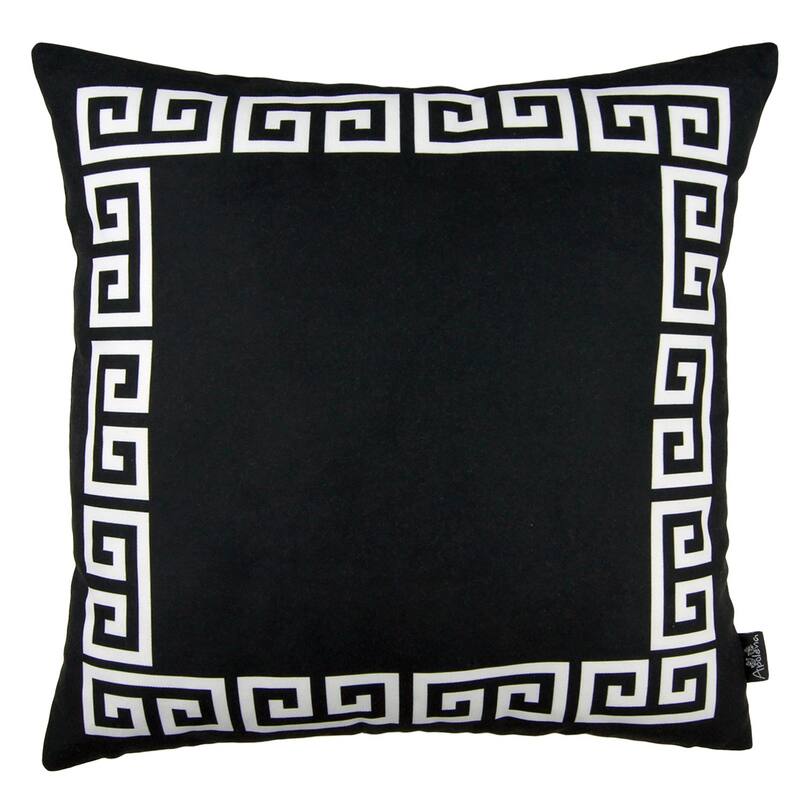 Porch & Den Schmidlin Greek Key Printed Throw Pillow Cover