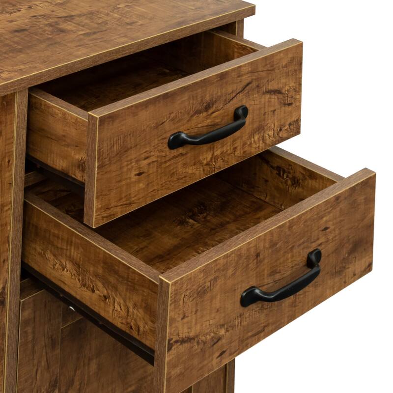 Modern Wood Buffet Sideboard with 2 doors&1 Storage and 2drawers -Entryway Serving Storage Cabinet Doors-Dining Room Console