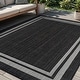 preview thumbnail 10 of 98, World Rug Gallery Border Indoor/Outdoor Flat Woven Area Rug