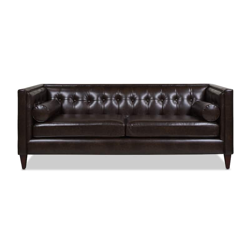 Jack 84" Modern Upholstered Tufted Tuxedo Sofa