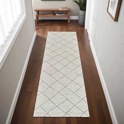 Betuh Distressed Abstract Modern Stain Resistant Woven Durable Area Rug By HomeRoots - 2' X 8'