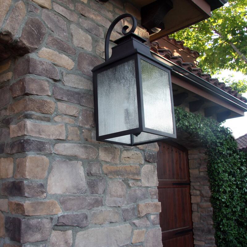 Morgan Outdoor Wall Lantern in Black Finish