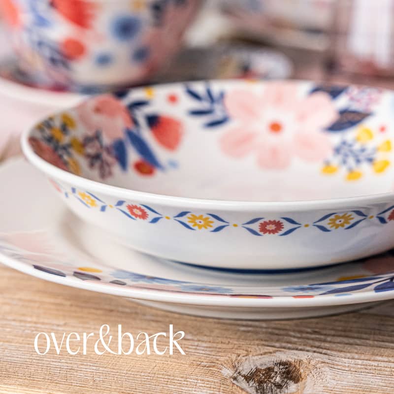 over&back x Jess Phoenix Stoneware Dinner Bowls, Set of 4