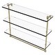 preview thumbnail 6 of 32, Allied Brass 16 Inch Triple Tiered Glass Shelf with Integrated Towel Bar
