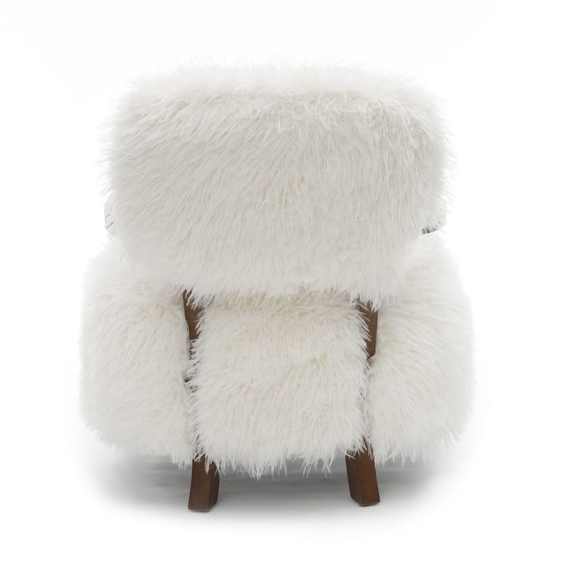 Furniture of America Lumir Modern 28-inch Faux Fur Accent Arm Chair