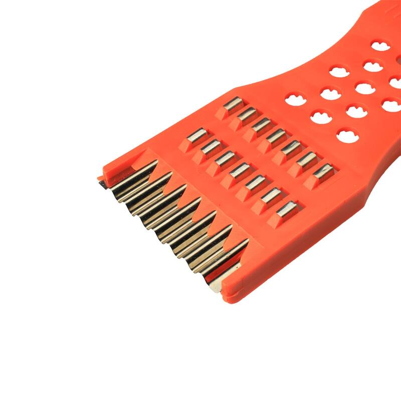 Plastic Frame Vegetable Slicer Peeler Shredder Red Silver Tone 10pcs - Red,Silver Tone
