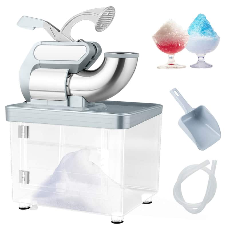 Commercial Snow Cone Machine Stainless Steel Shaved Ice Machine - Grey