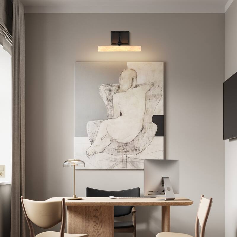 KAYLA 12/20-inch Marble Cylinder Vanity Light-Copper