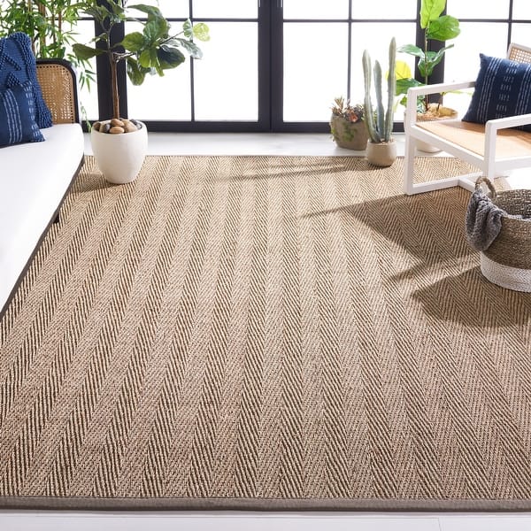 slide 2 of 159, SAFAVIEH Natural Fiber Oceana Herringbone Seagrass Rug