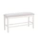 preview thumbnail 6 of 9, Linon Mckee White Upholstered Storage Counter Dining Bench