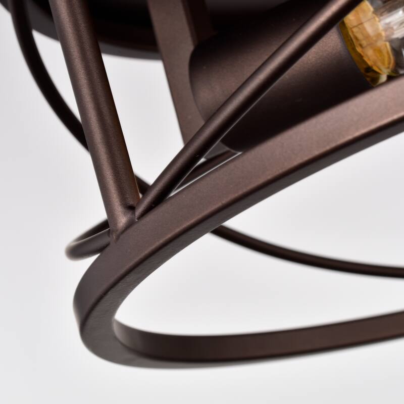2-light Oil Rubbed Bronze Flush Mount