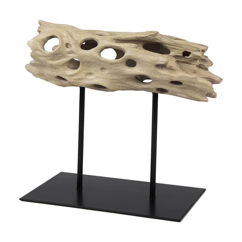 Dwell Cholla Wood Resin Decorative Object - 11.7L x 5.9W x 10.4H