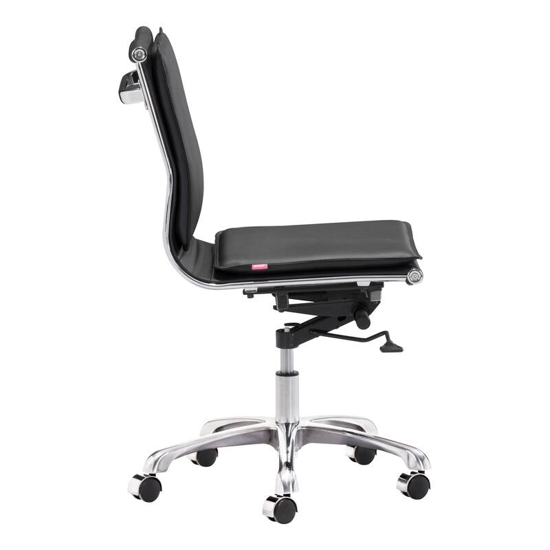 Dream Plus Armless Office Chair Black - 23L x 23W x 36.6-40H