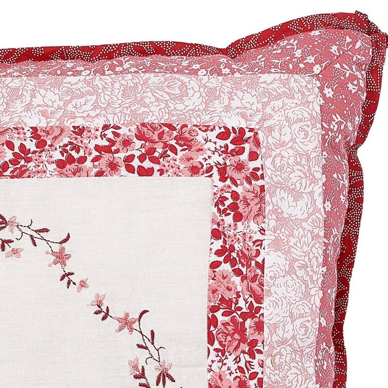 Caroline Embroidered Square Decorative Pillow