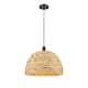Option Matte Black / Natural Rattan