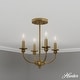 preview thumbnail 1 of 2, Hunter Southcrest 4 Light Flush Mount Ceiling Light - Entry, Bathroom, Hallway - Candle, Farmhouse, Transitional Luxe Gold