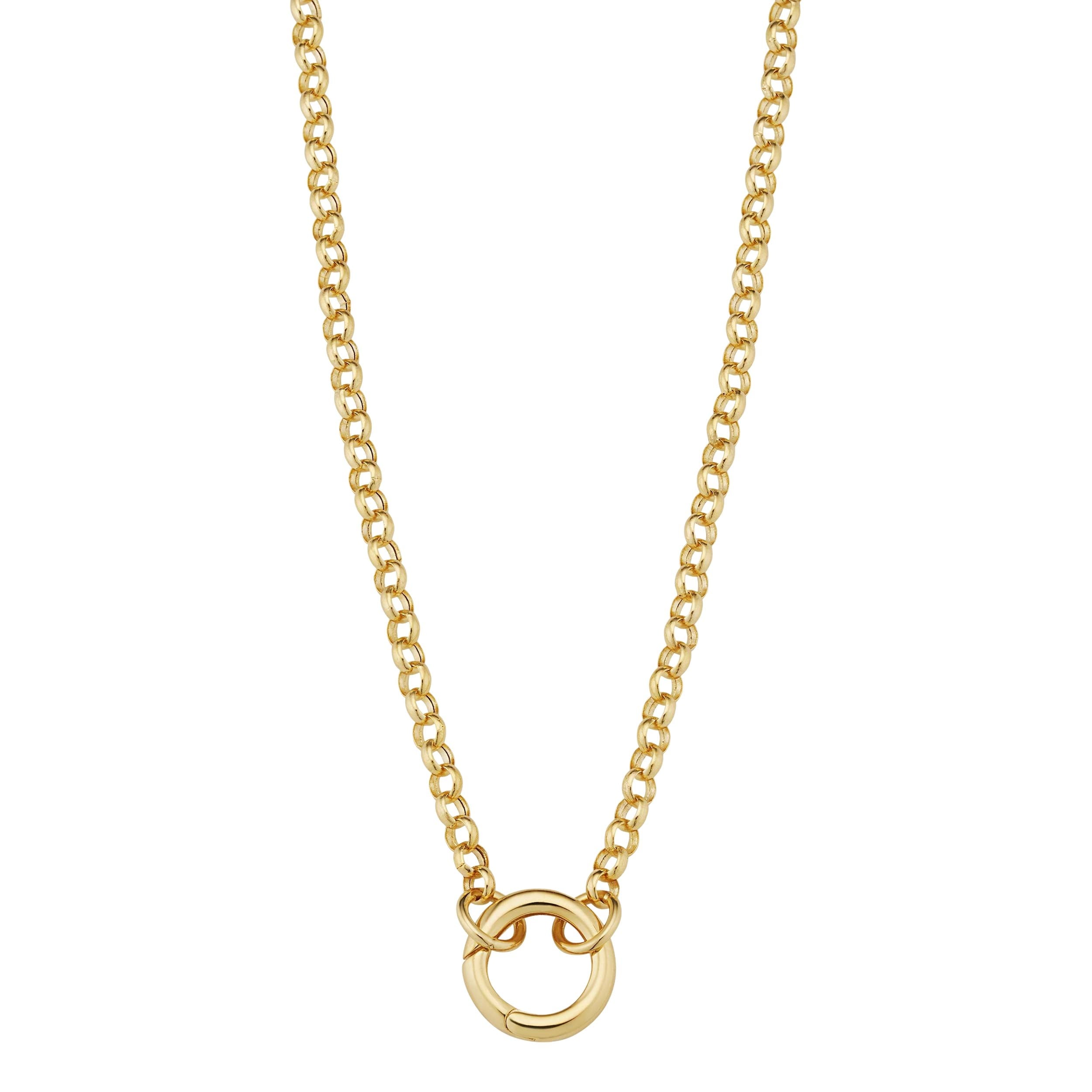 Au Naturale 14k Yellow Gold 3.75 mm Rolo Link Necklace with Connector Clasp (16, 18 or 20 inches)