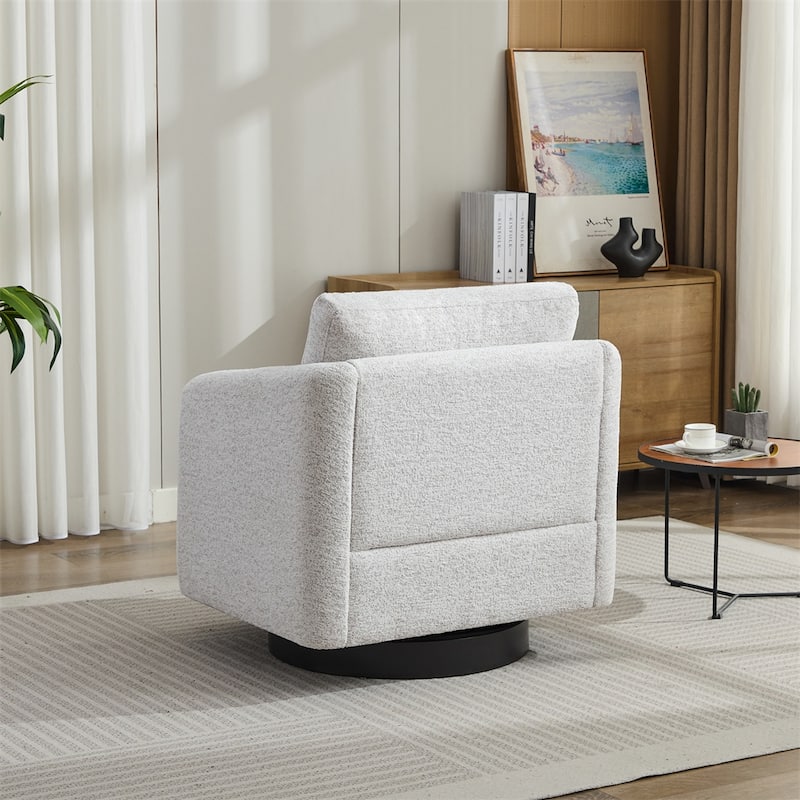 31.5"W Swivel Accent Chair and Comfy Round Accent Single Sofa Chair