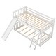 preview thumbnail 20 of 23, Modern Twin Over Twin Bunk Bed With Convertible Slide And Ladder,