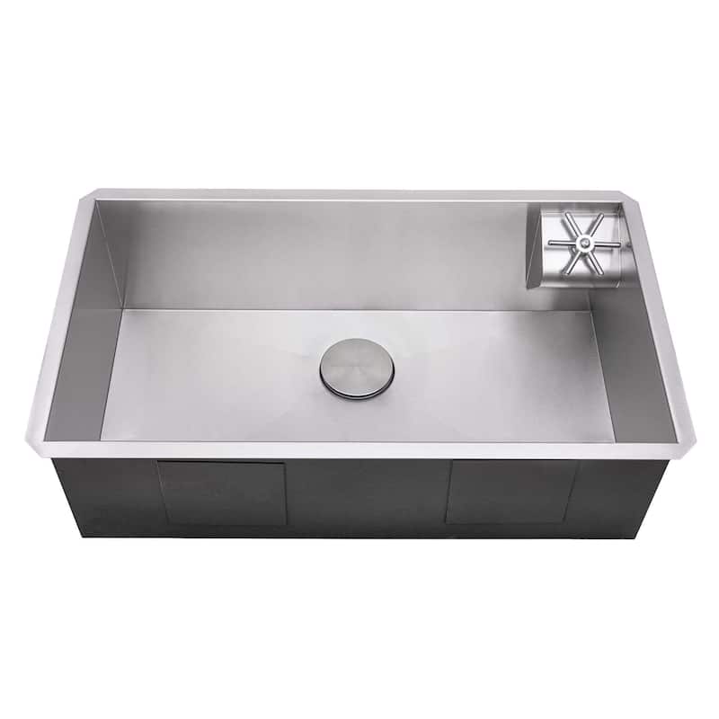 Ruvati 30-inch Undermount 16 Gauge Stainless Steel Rounded Corners Kitchen Sink - RVH7533