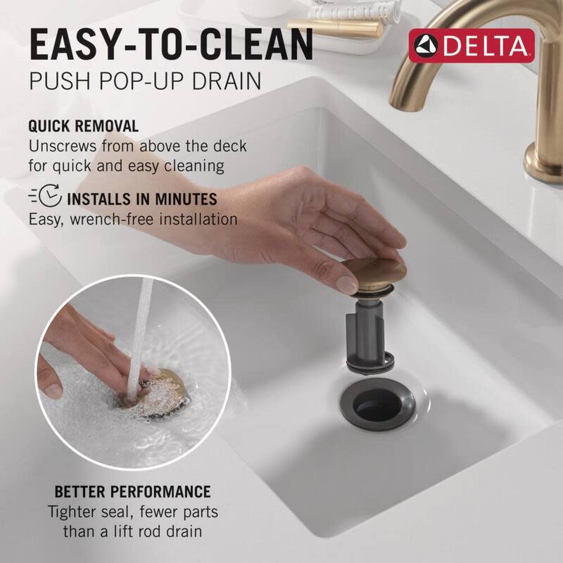 Delta 35894LF Nicoli 1.2 GPM Widespread Bathroom Faucet with Cross