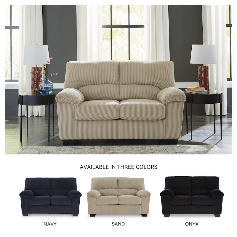 Signature Design by Ashley SimpleJoy Loveseat - 63"W x 38"D x 40"H
