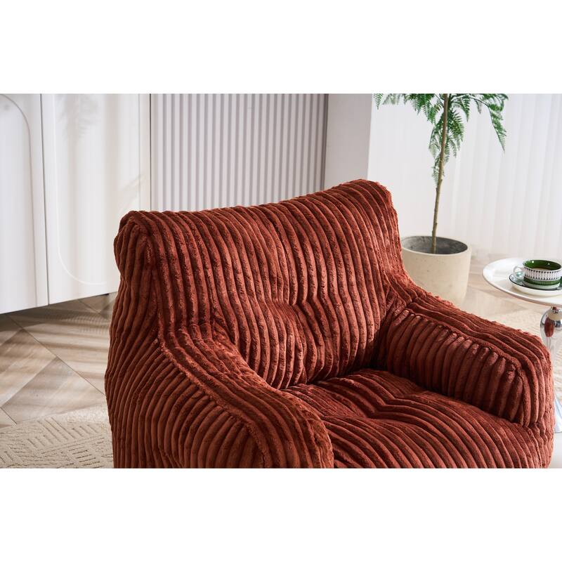 Corduroy Fabric Bean Bag Chair Filled With Memory Sponge