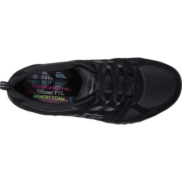 skechers relaxed fit memory foam womens black