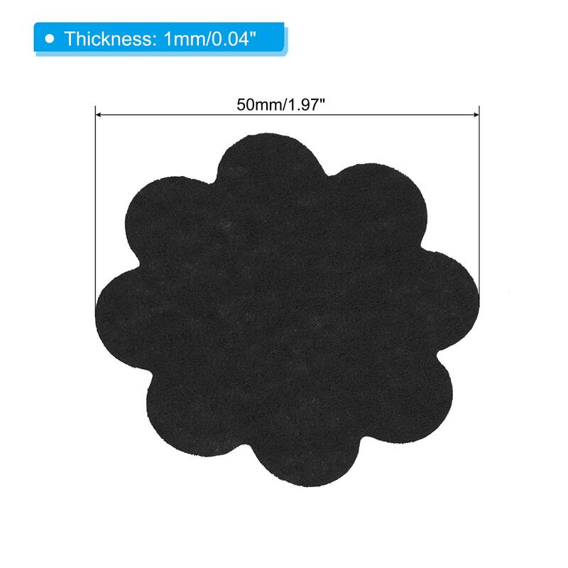 30pcs Plant Pot Hole Pad Nonwoven Flower Bonsai Bottom Soil Mat - Black - 2"
