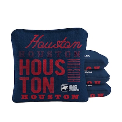Houston Football Navy Blue Dual Sided Cornhole Bags