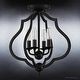 preview thumbnail 4 of 9, Luxury Art Deco Ceiling, 15.5"H x 15"W, with Moroccan Style, Matte Black, BWQ4130 by Urban Ambiance