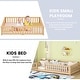 preview thumbnail 23 of 79, Modern Floor Bed with Safety Guardrails and Door, Suitable for Kids
