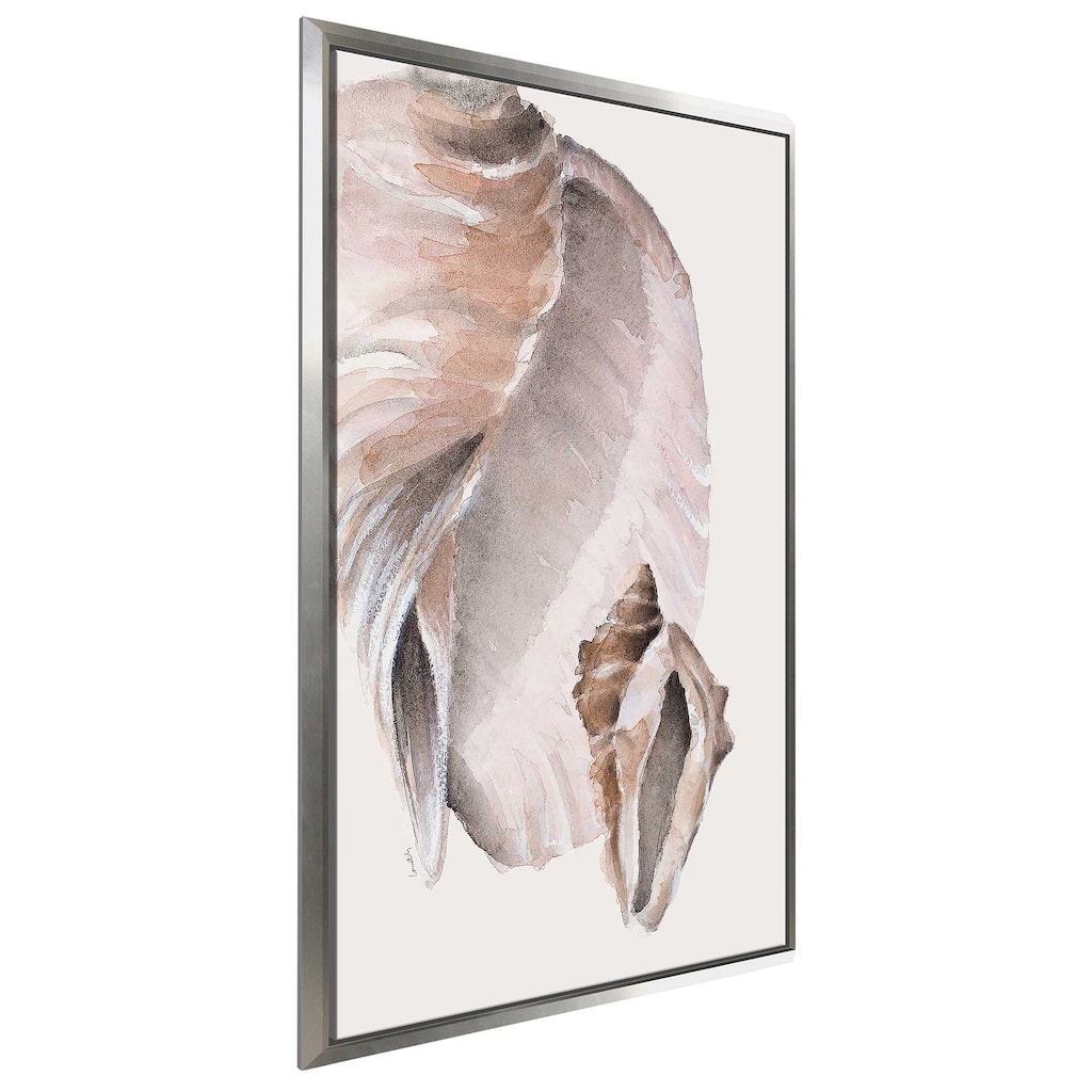 "Tonal Shell on Cream II" Print on Floating Canvas