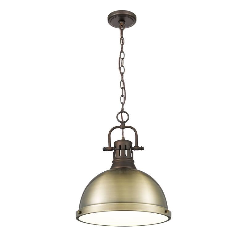 Golden Lighting 3602-L RBZ Duncan 14" Wide Pendant