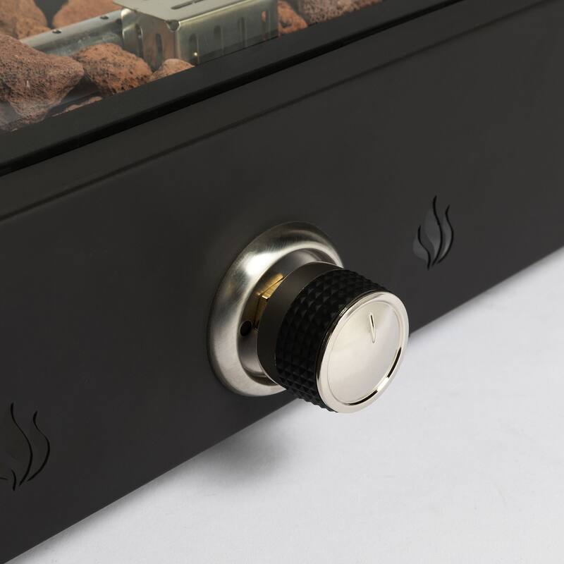 Anmytek Propane Fire Pit Table 40K BTU Outdoor Patio Heater Deck Backyard Black Steel