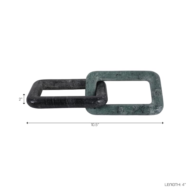 Decorative Marble Square Link Sculpture - Figurine Object