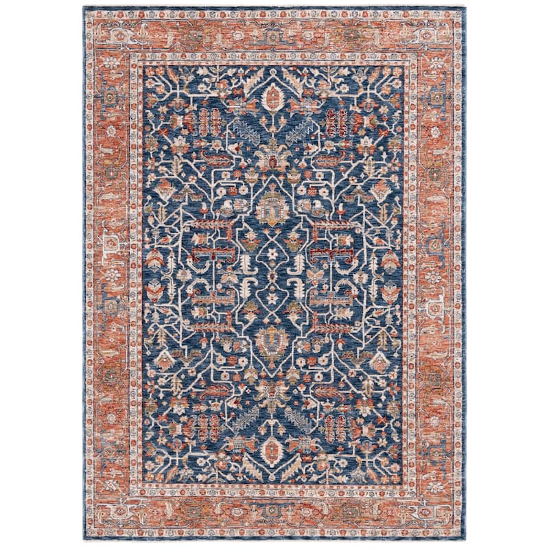 Lauren Ralph Lauren Darcy Traditional Oriental Area Rug - 5'3" x 7'6" - Navy/Beige