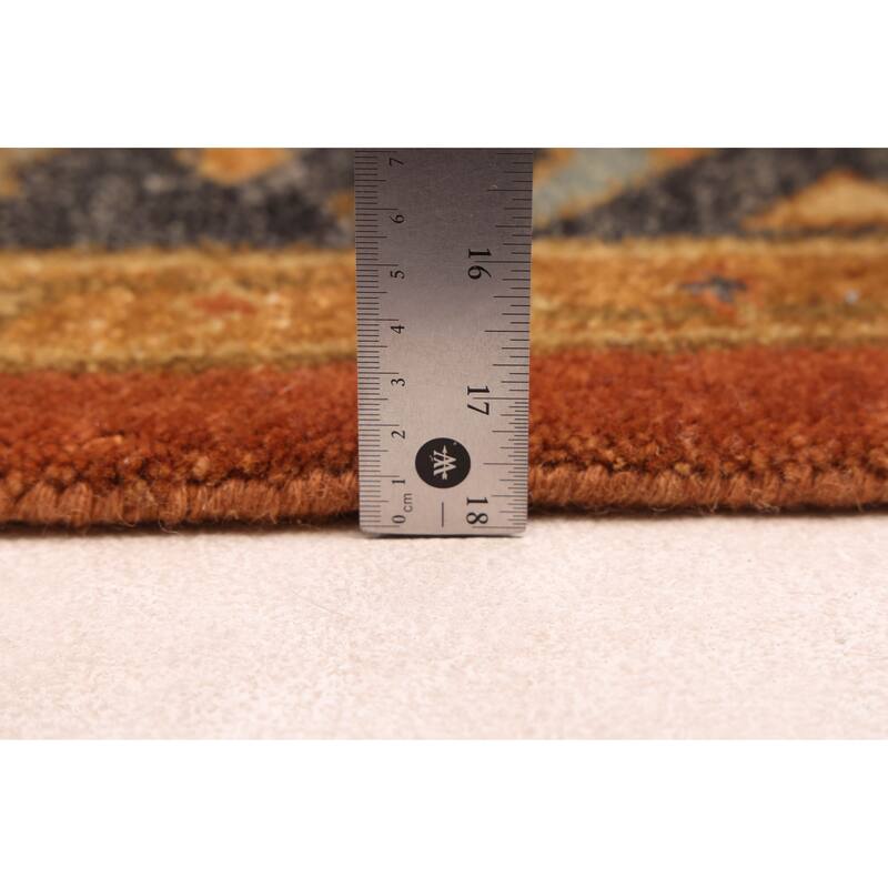 ECARPETGALLERY Hand-knotted Finest Agra Jaipur Copper Wool Rug - 7'10 x 9'9