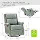 preview thumbnail 6 of 12, Echidna Transitional Genuine Leather Swivel Rocker Nursery Chair with Nailhead Trim Set of 2 by HULALA HOME