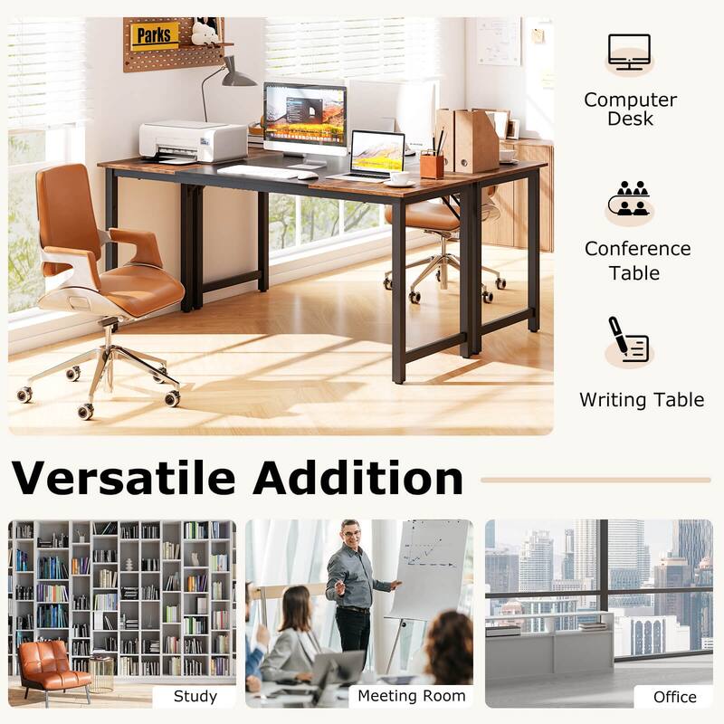 Costway Set of 6 63" Large Computer Desk Writing Workstation - See Details