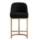 preview thumbnail 5 of 81, Leick Home Upholstered Barrelback Counter Stool with Metal Base