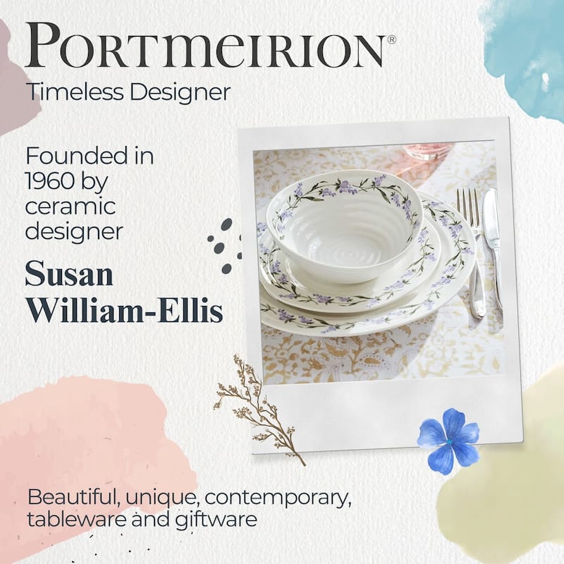 Portmeirion Sophie Conran Set of 4 Lavandula Dinner Plates - 11 in