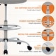 preview thumbnail 12 of 14, Home Office Drafting Chair, Adjustable Height Ergonomic High Stool, Standing Desk with Fixed Arm and Lumbar Support - N/A