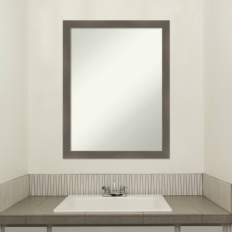 Edwin Non-Beveled Wood Framed Bathroom Vanity Wall Mirror