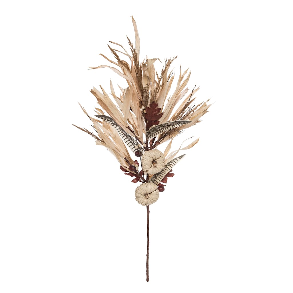 Transpac Natural Fiber 27.56 in. Brown Harvest Full Neutral Spray