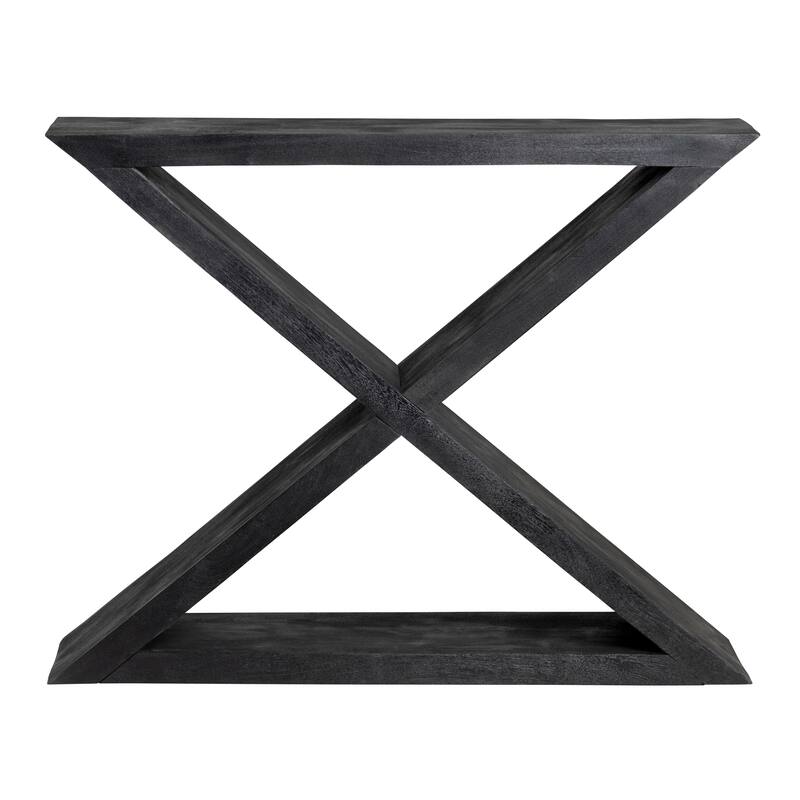 44 in. Black Solid Wood Accent_Console_Sofa Table
