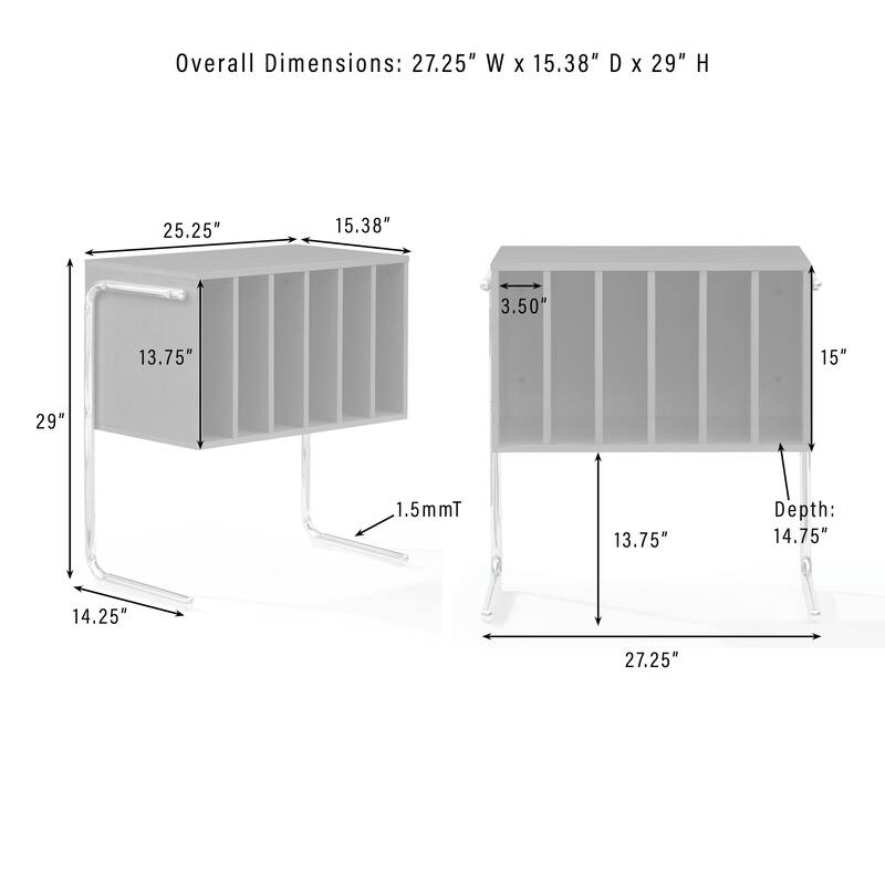 Crosley Lily Record Player Stand With Vinyl Storage