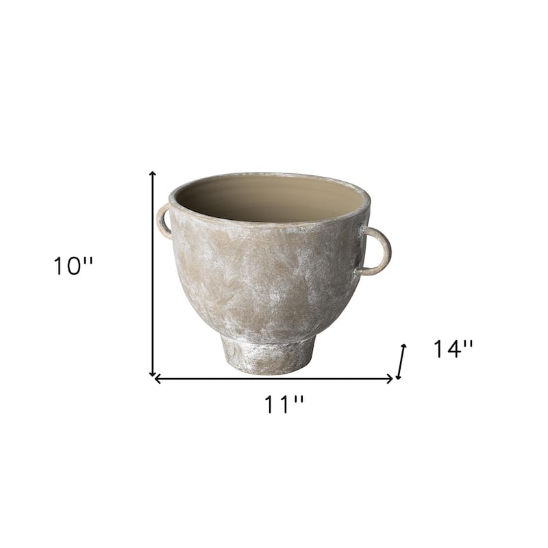 Brown Ceramic Abstract Cylinder Vase for Modern Home Decor
