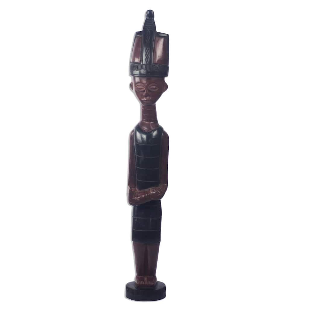 Novica Handmade Humble Servant Wood Statuette
