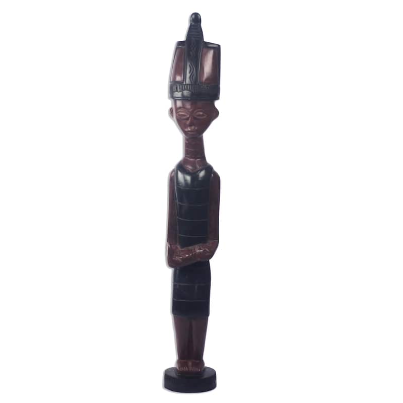 Novica Handmade Humble Servant Wood Statuette